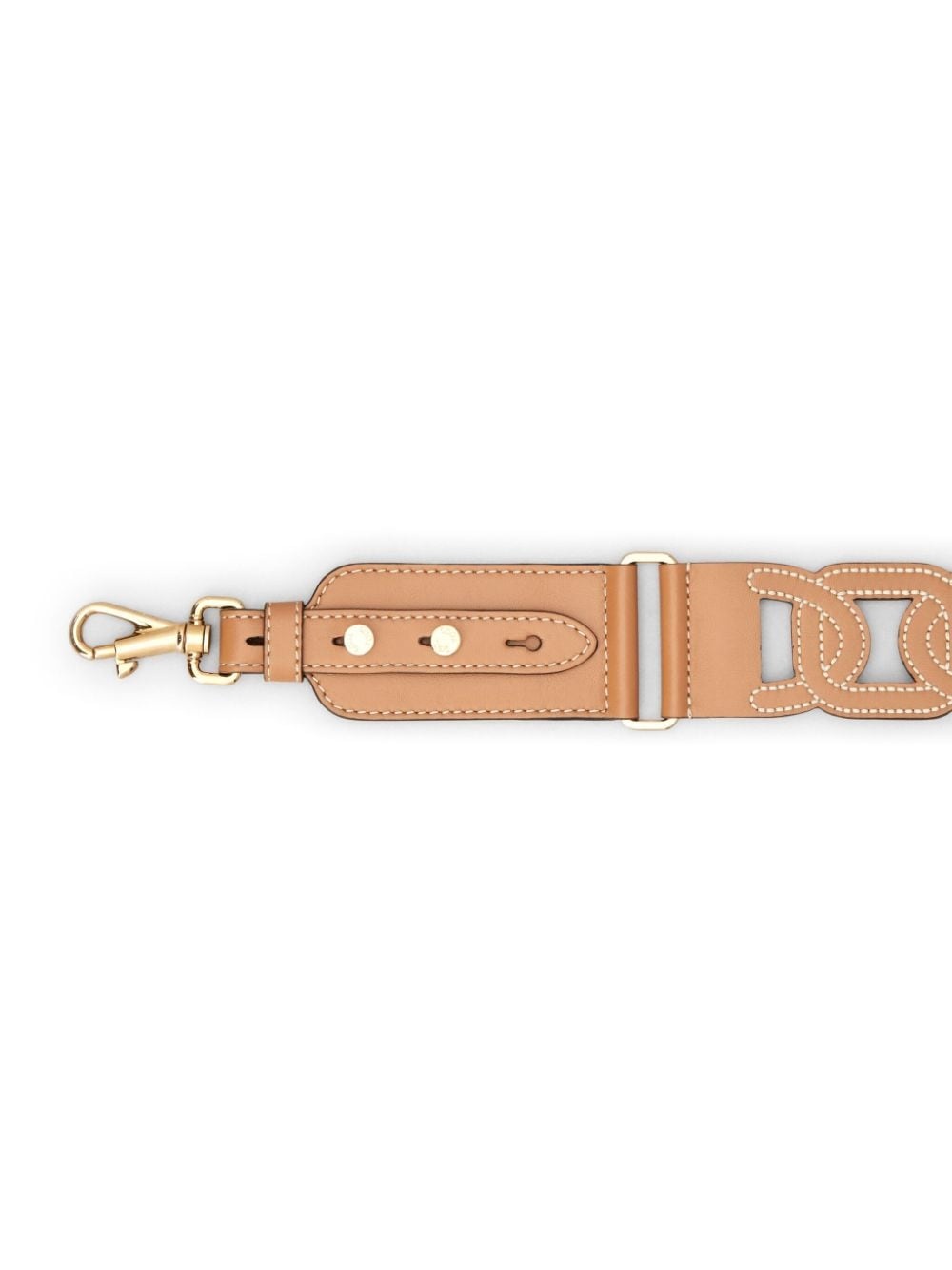 cut-out leather bag strap - 3