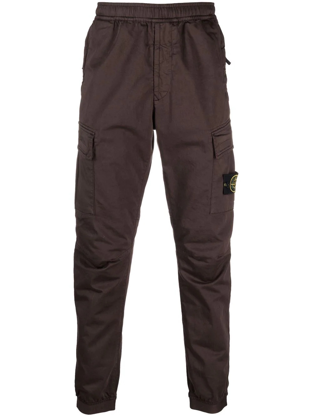 logo-patch cargo trousers - 1