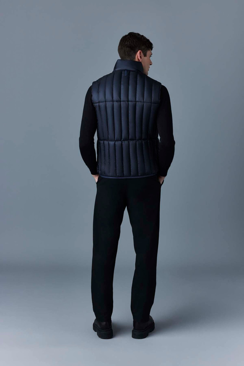 PATRICK Translucent ripstop light down vest with funnel collar 4