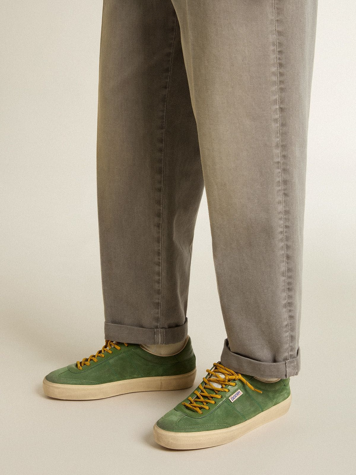 Men's Soul Star in green suede with green leather heel tab - 3