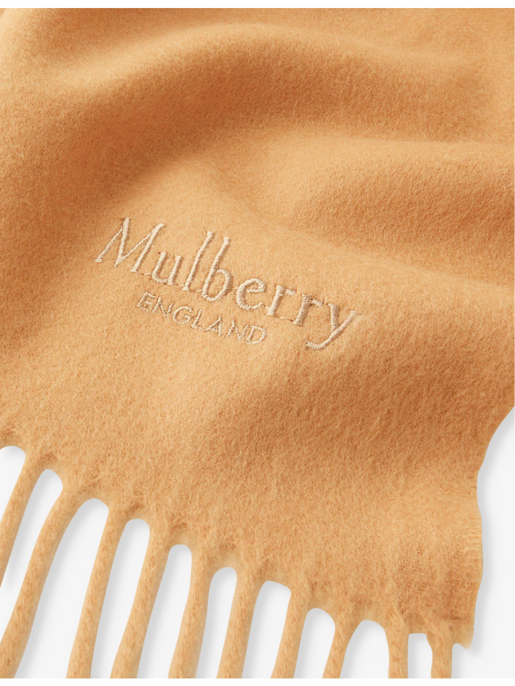 Solid logo-embroidered merino-wool scarf - 3