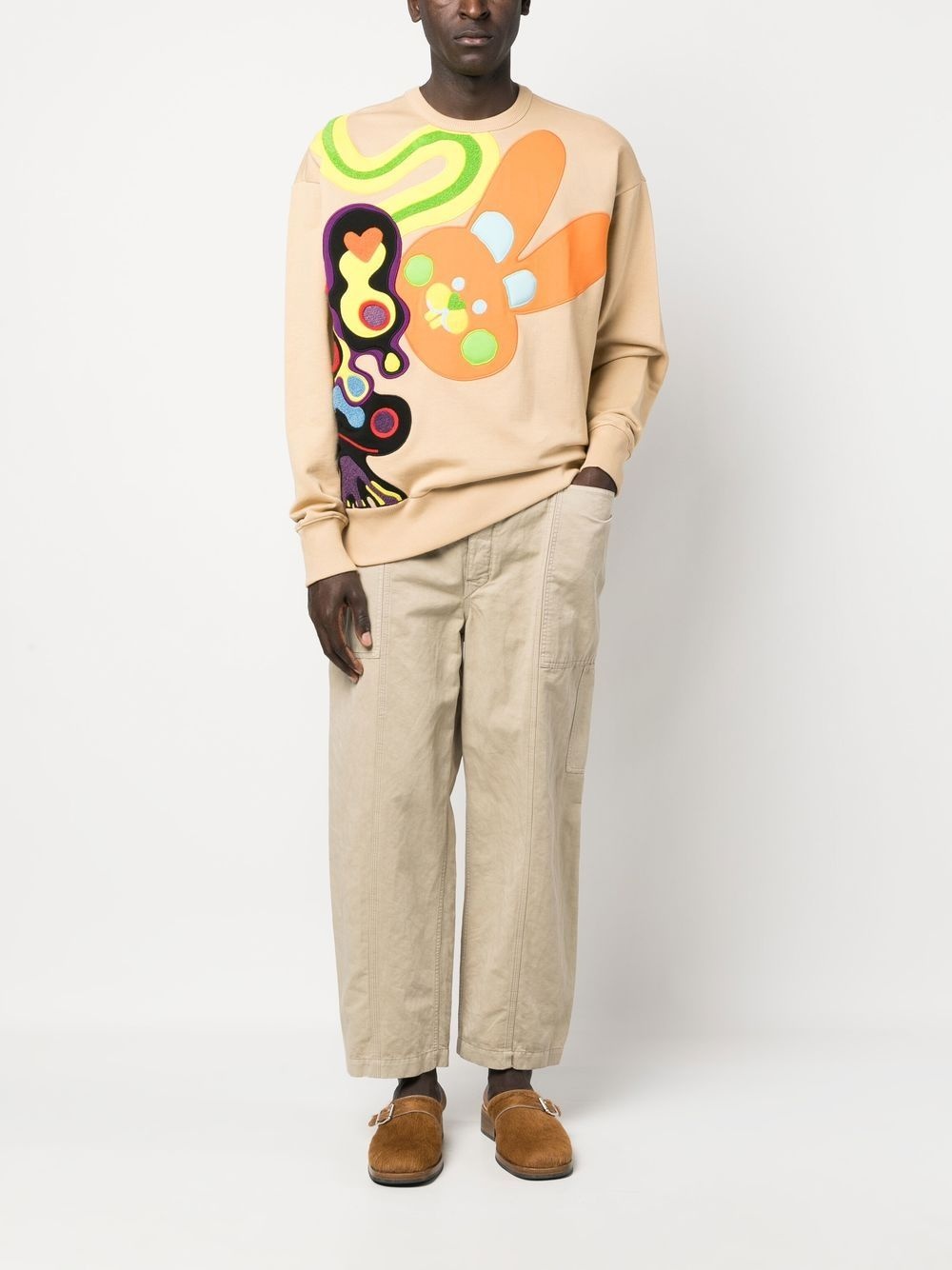 appliqué-detail sweatshirt - 2