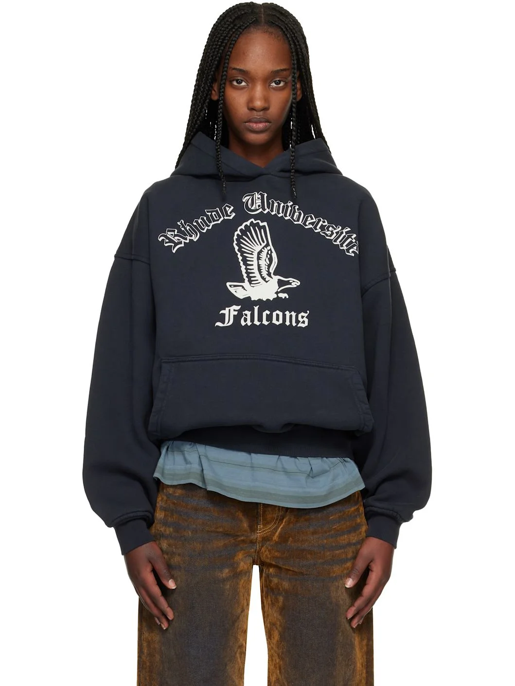 Black 'Collegiate Falcons' Hoodie - 1