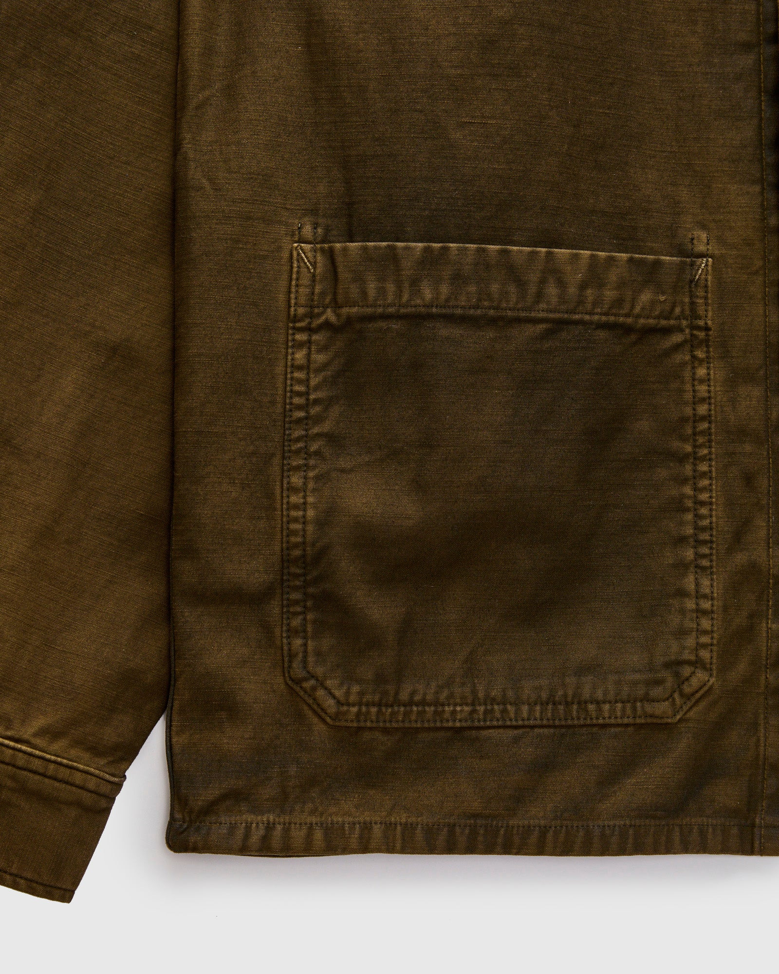 Asher Overshirt in Washed Brown - 6