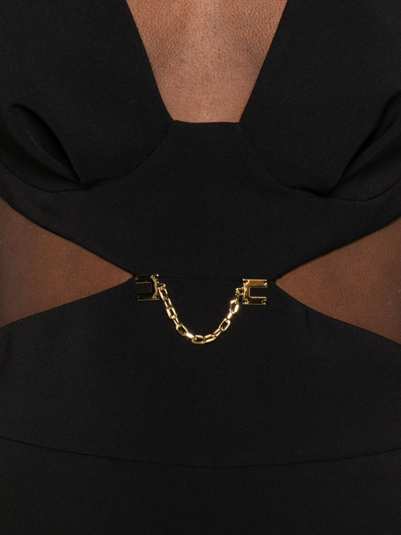 chain V-neck maxi dress 5