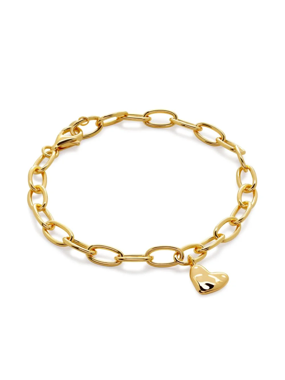 18kt gold vermeil Heart Charm bracelet - 1