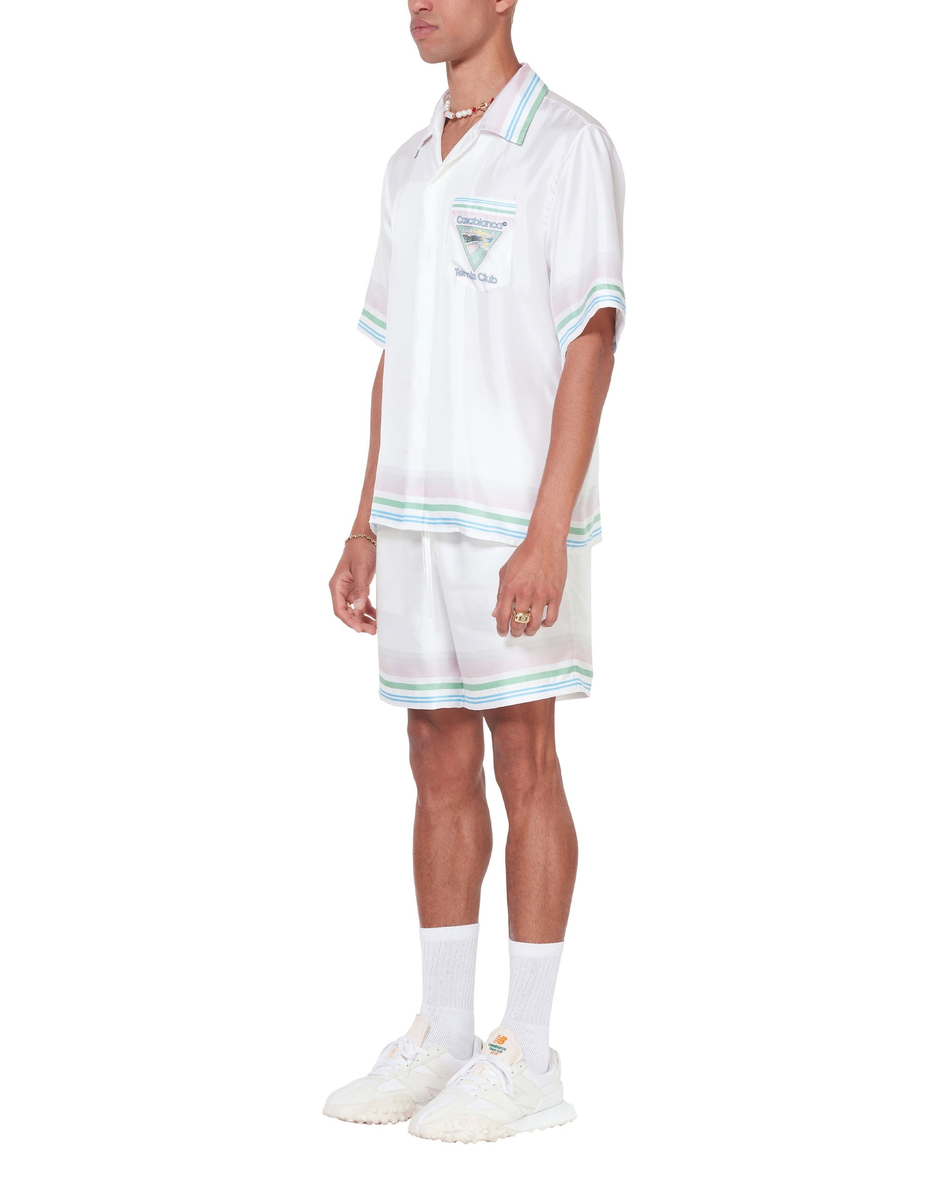 Casablanca Tennis Club Icon Silk Shirt - 5