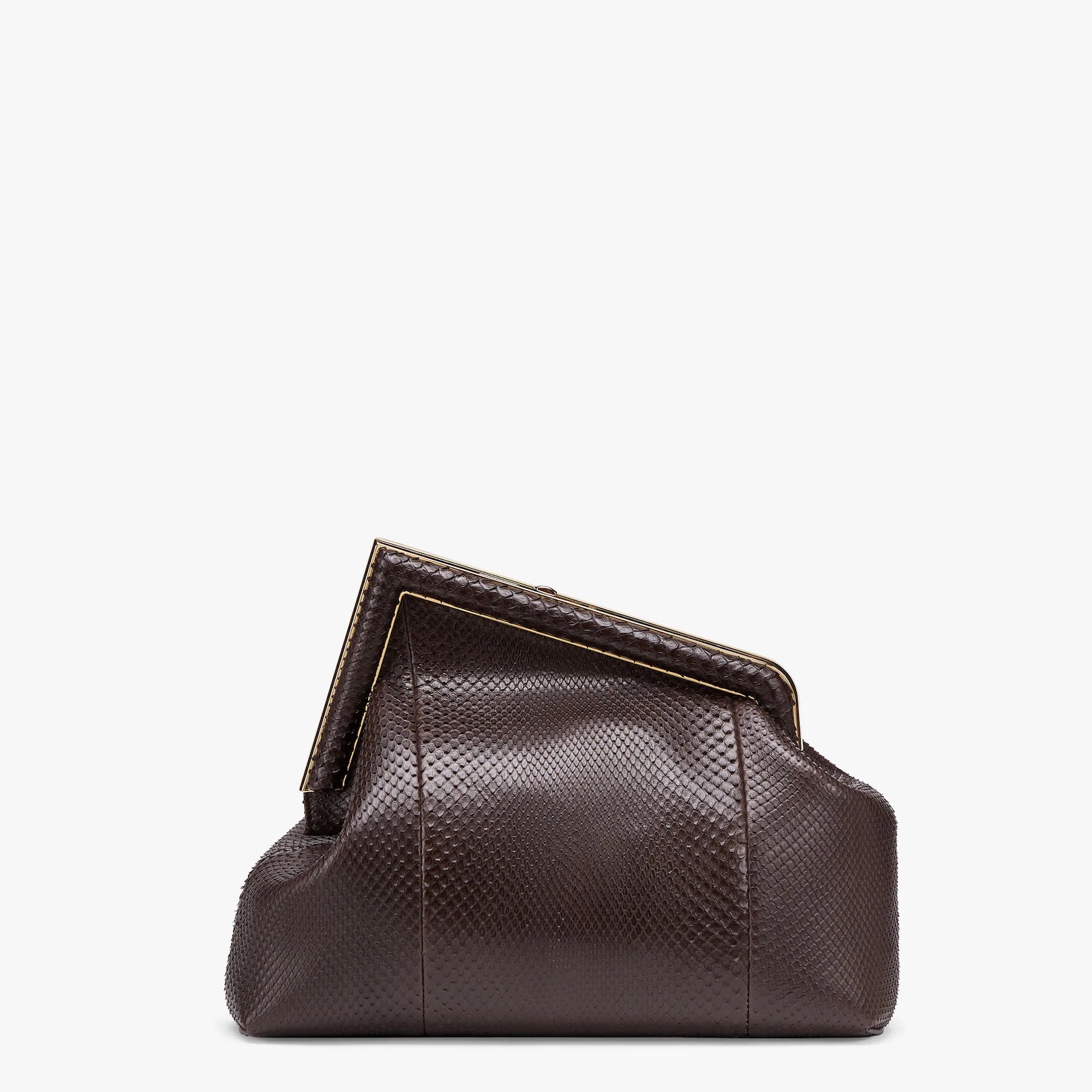 Dark brown python leather bag - 3