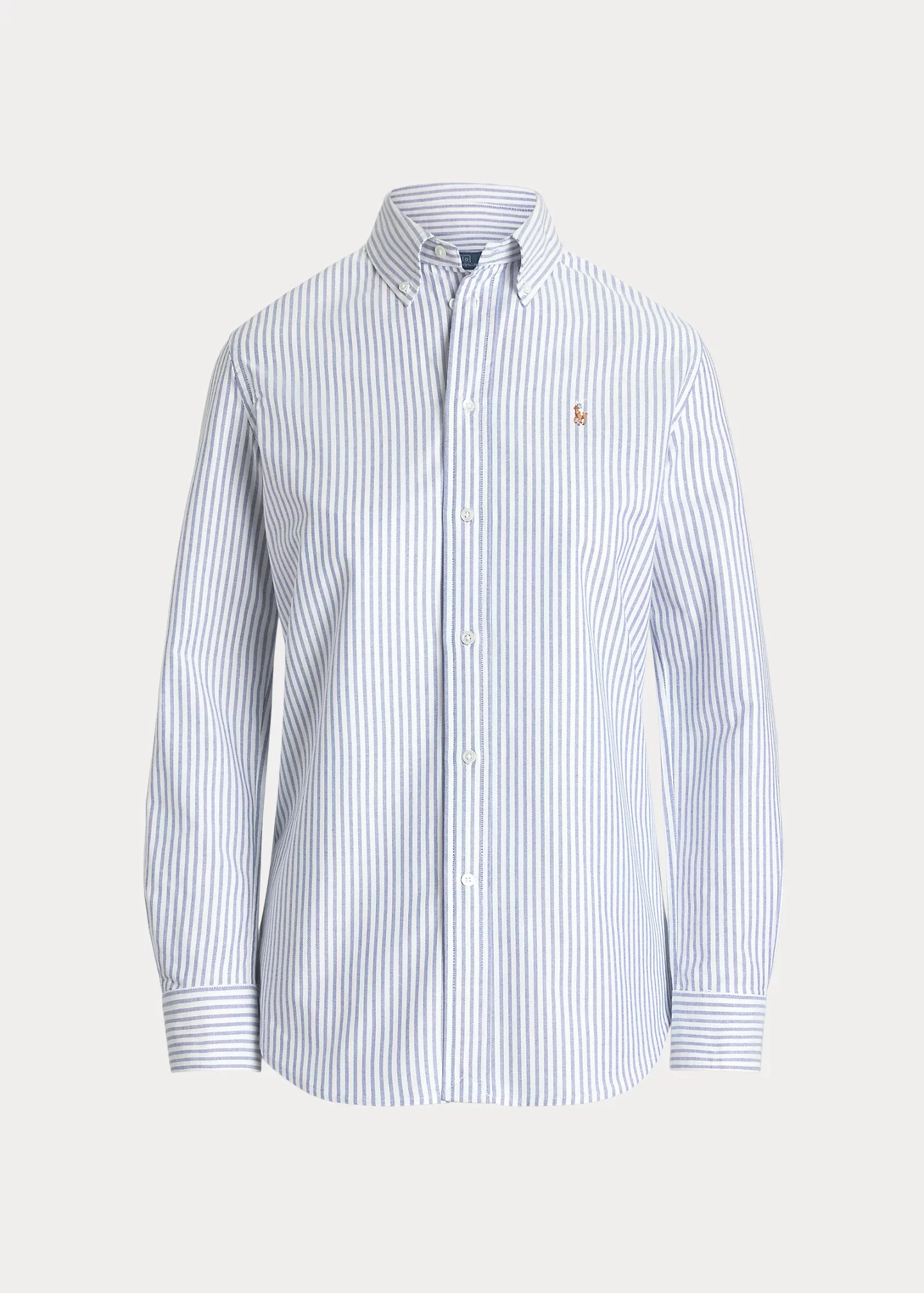 Stretch Slim Fit Striped Oxford Shirt - 1