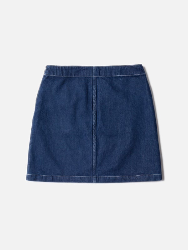 Elvy Western Denim Skirt Blue - 1