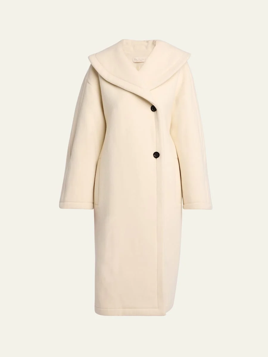Regino Double-Breasted Oversized Wool Coat - 1