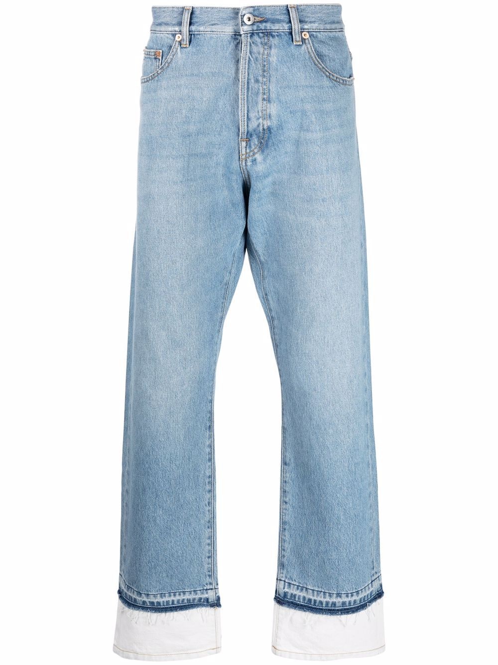 VLogo patch straight-leg jeans - 1