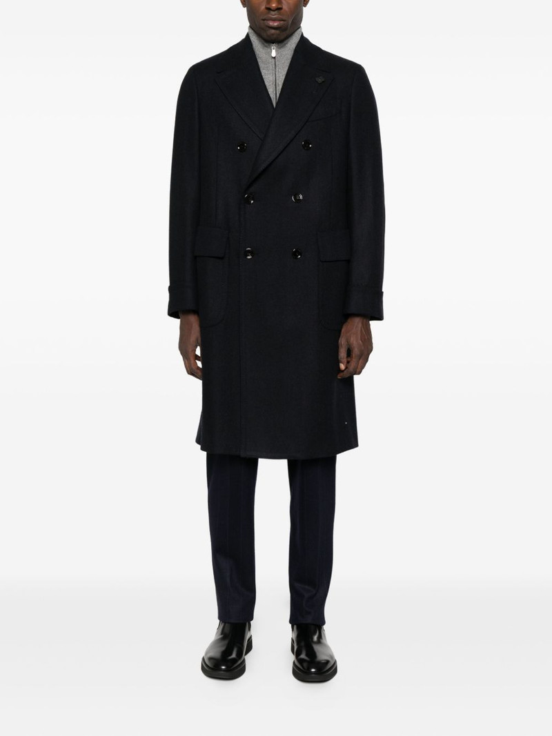 LARDINI double-breasted wool coat outlook
