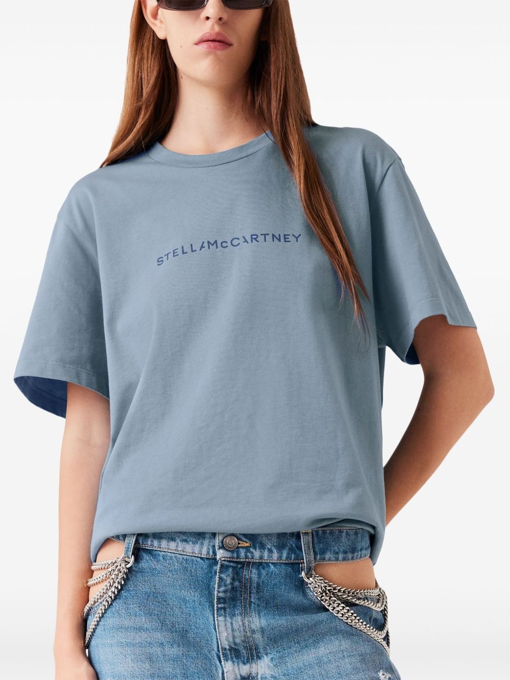 logo-print cotton T-shirt - 3