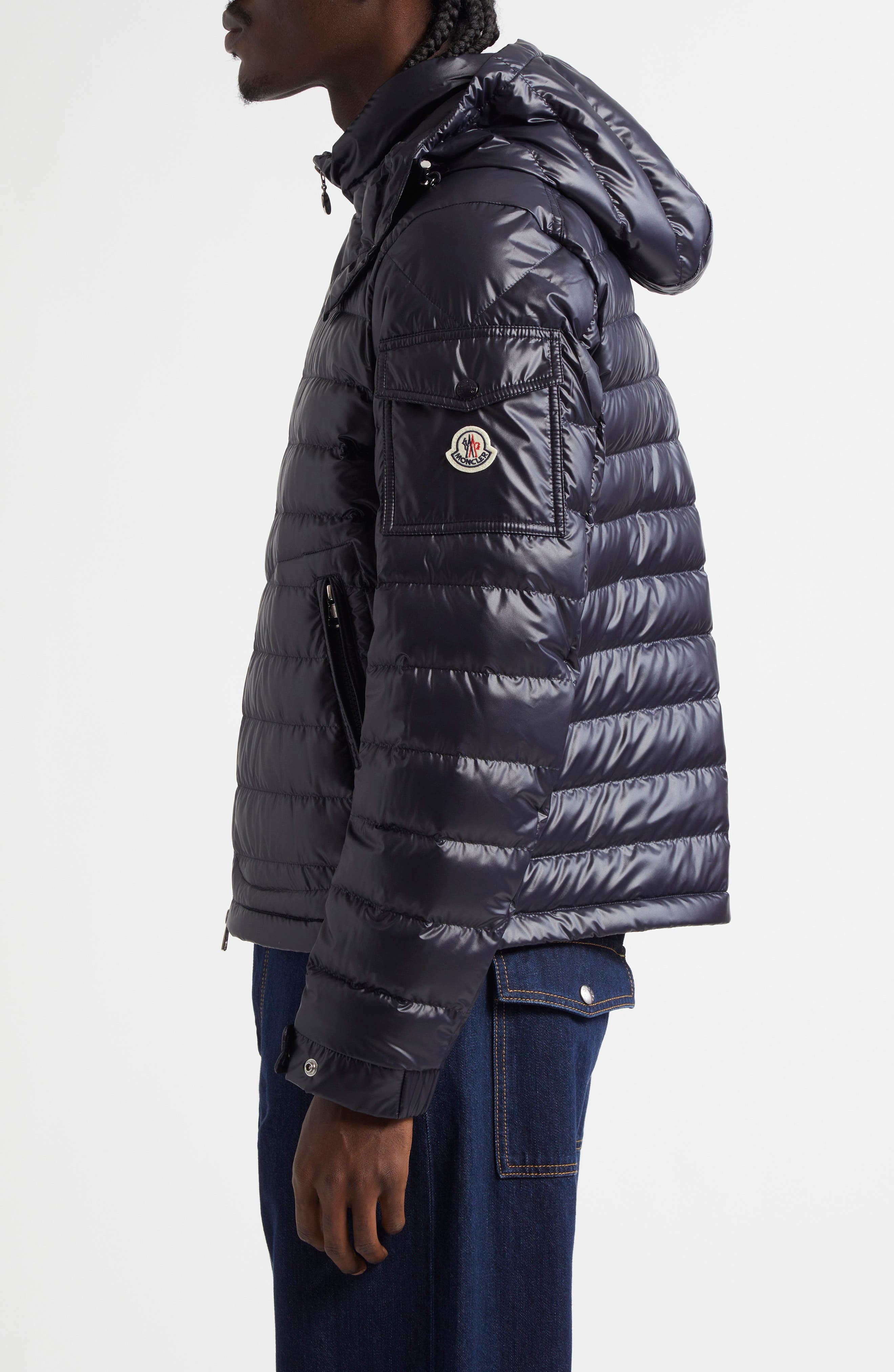 Moncler Lauros Down Jacket in Dark Navy Blue at Nordstrom - 3