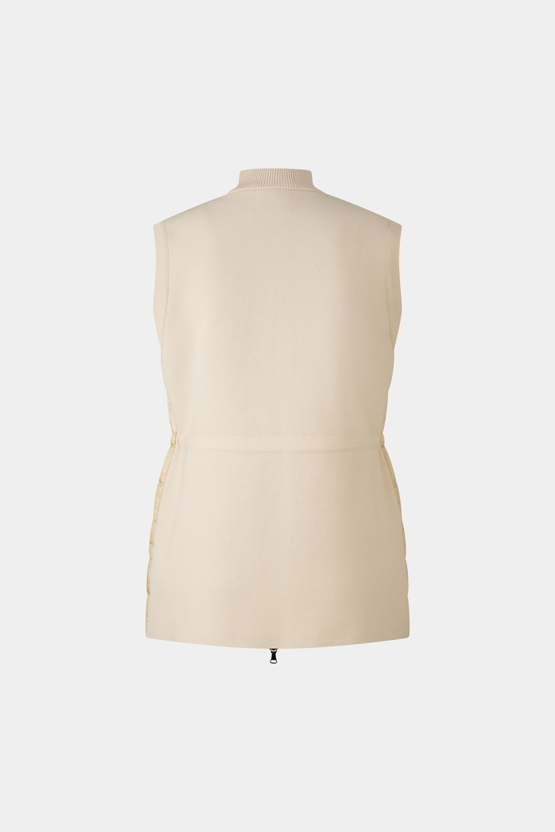 Arina knitted and quilted vest in Beige 7