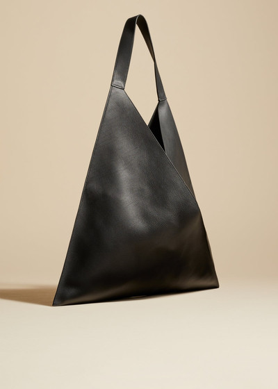 KHAITE The Sara Tote in Black Pebbled Leather outlook