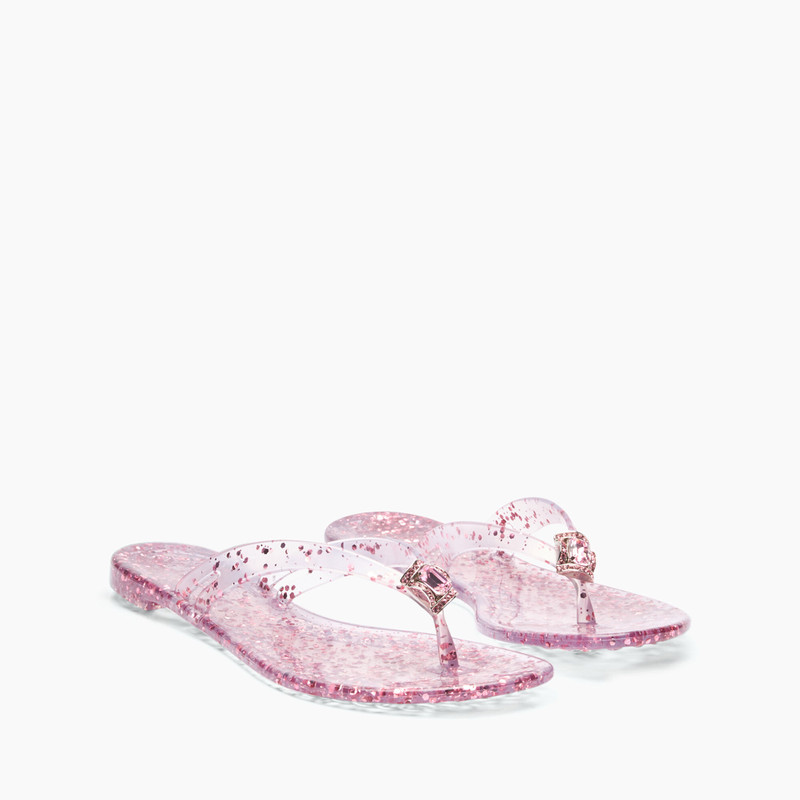 CASADEI Jelly Glitter Flip Flops outlook