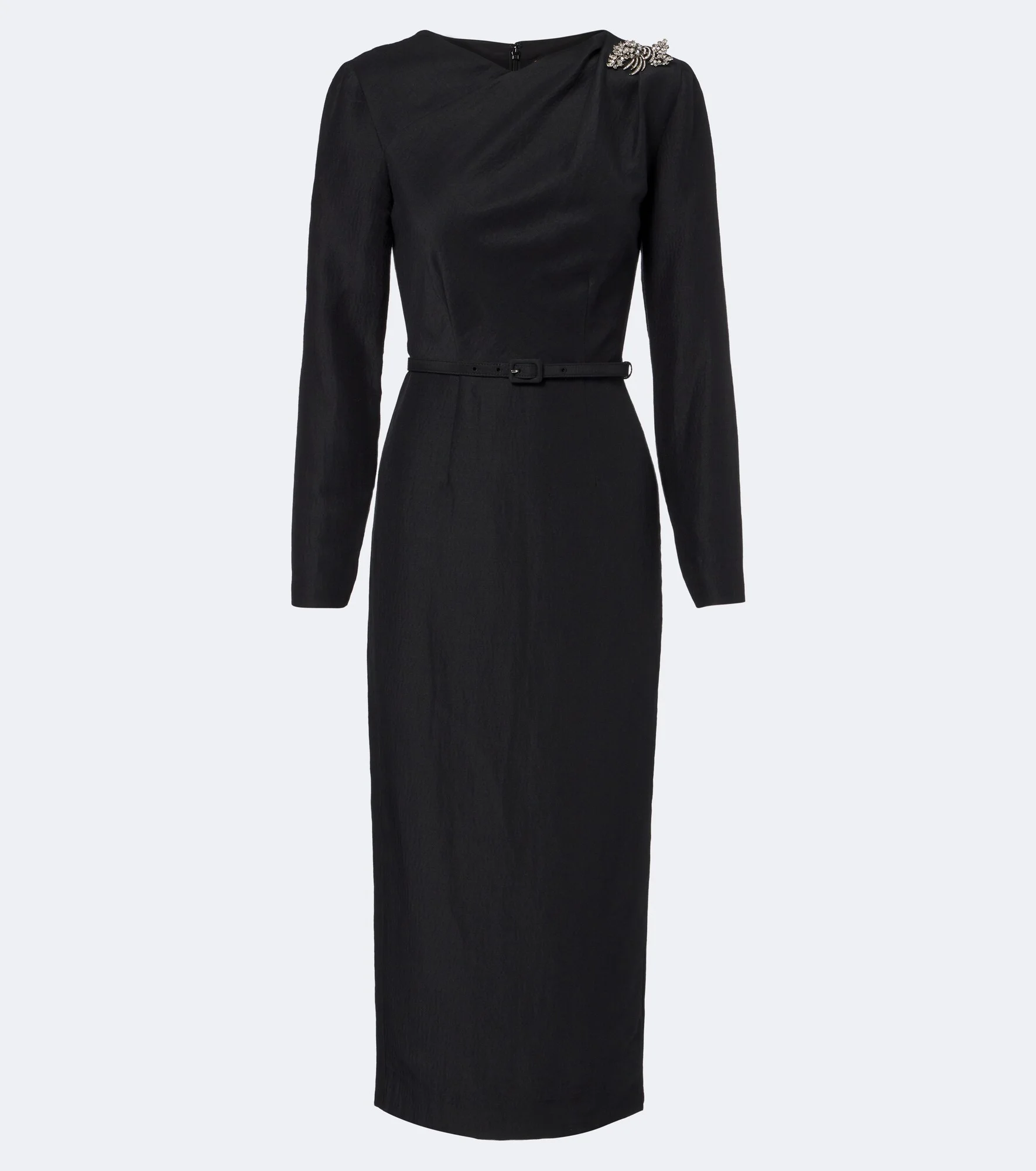 Crystal-embellished jacquard midi dress - 1