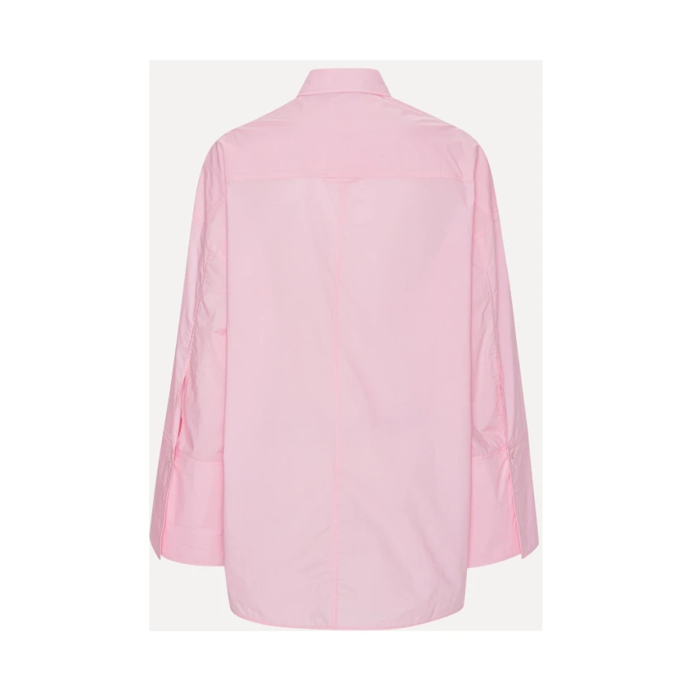 SOFT PINK OVERSIZED COTTON SHIRT - 6