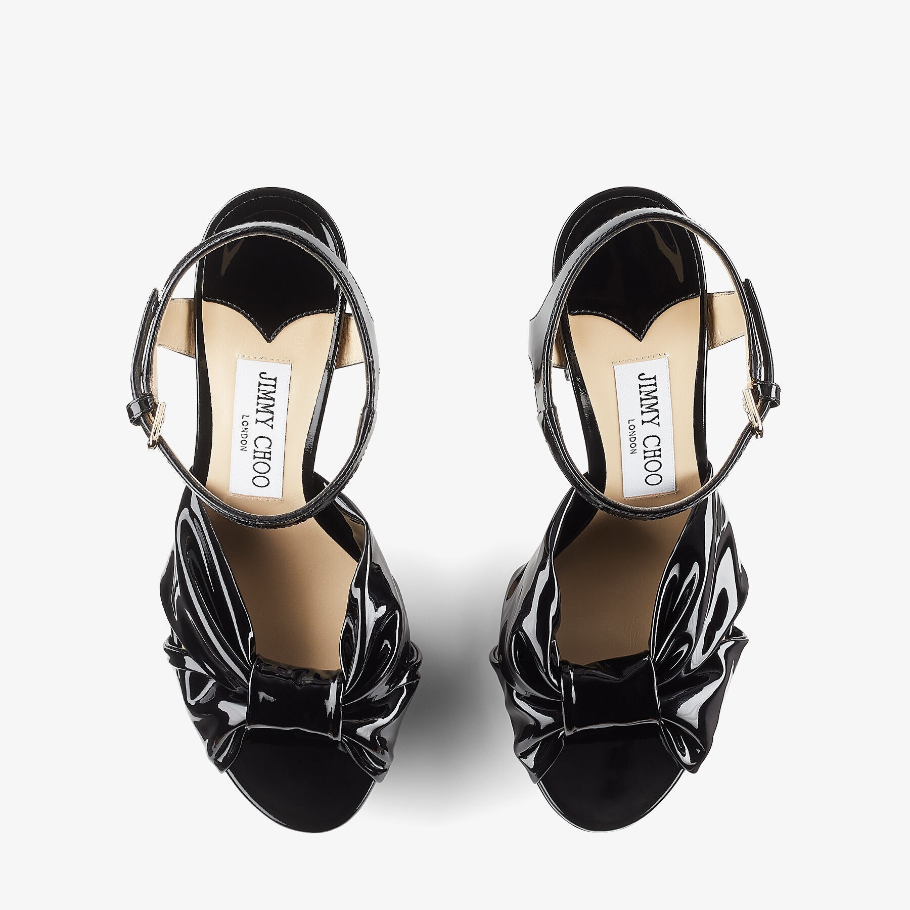 Heloise 120
Black Soft Patent Platform Sandals - 5