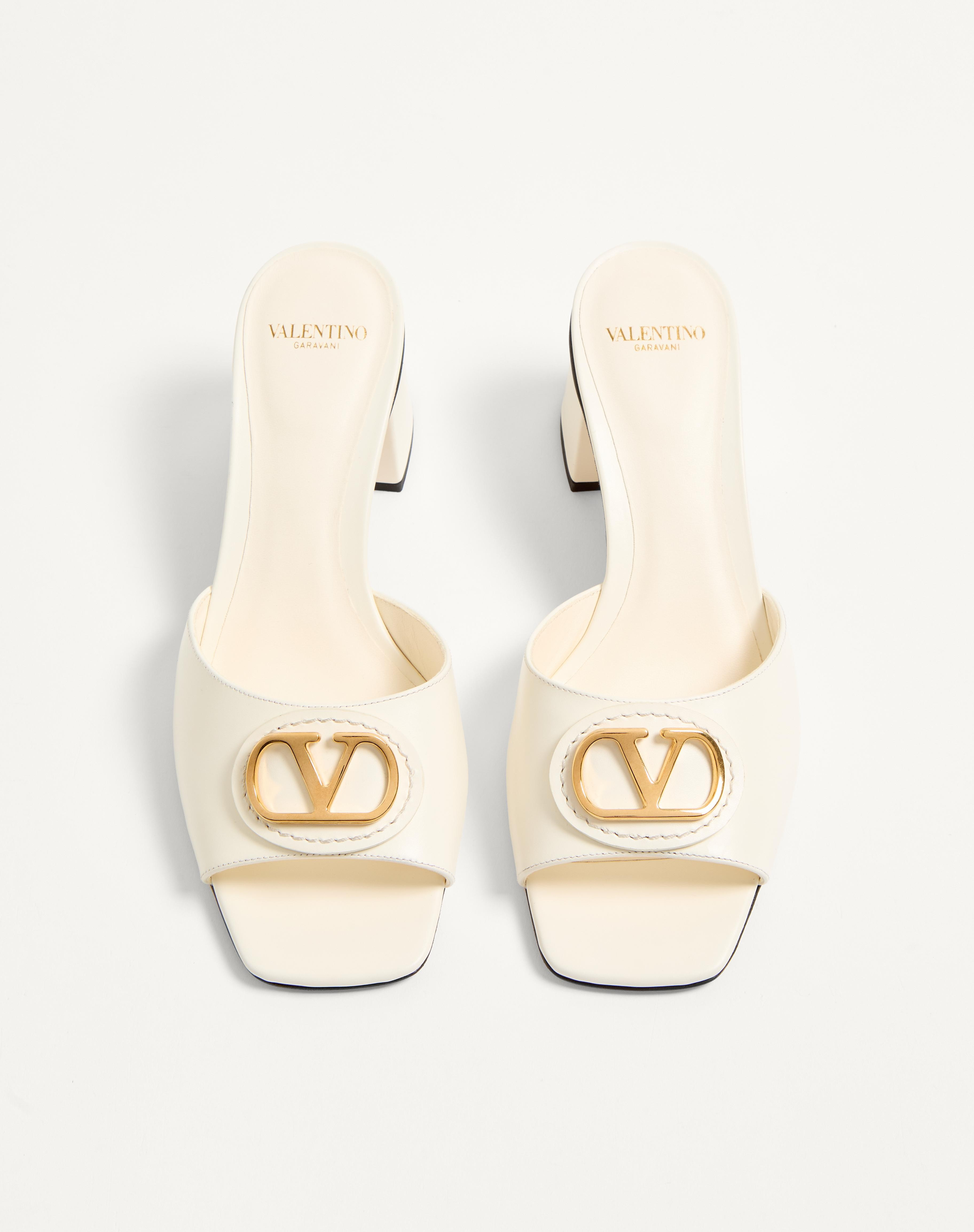 VLOGO SIGNATURE SLIDE SANDAL IN CALFSKIN 60MM - 4
