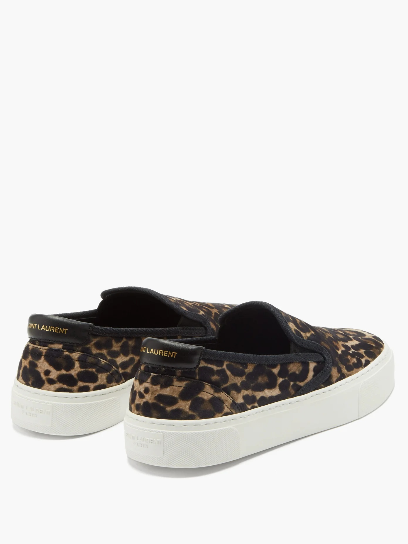 Venice slip-on leopard-print suede trainers - 4