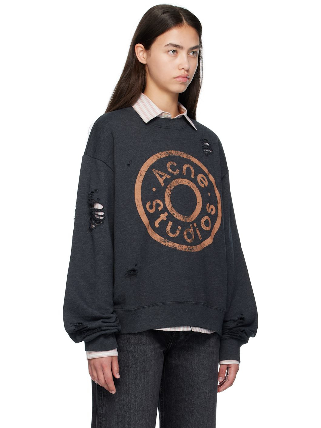 Black Printed Logo Sweatshirt - 2