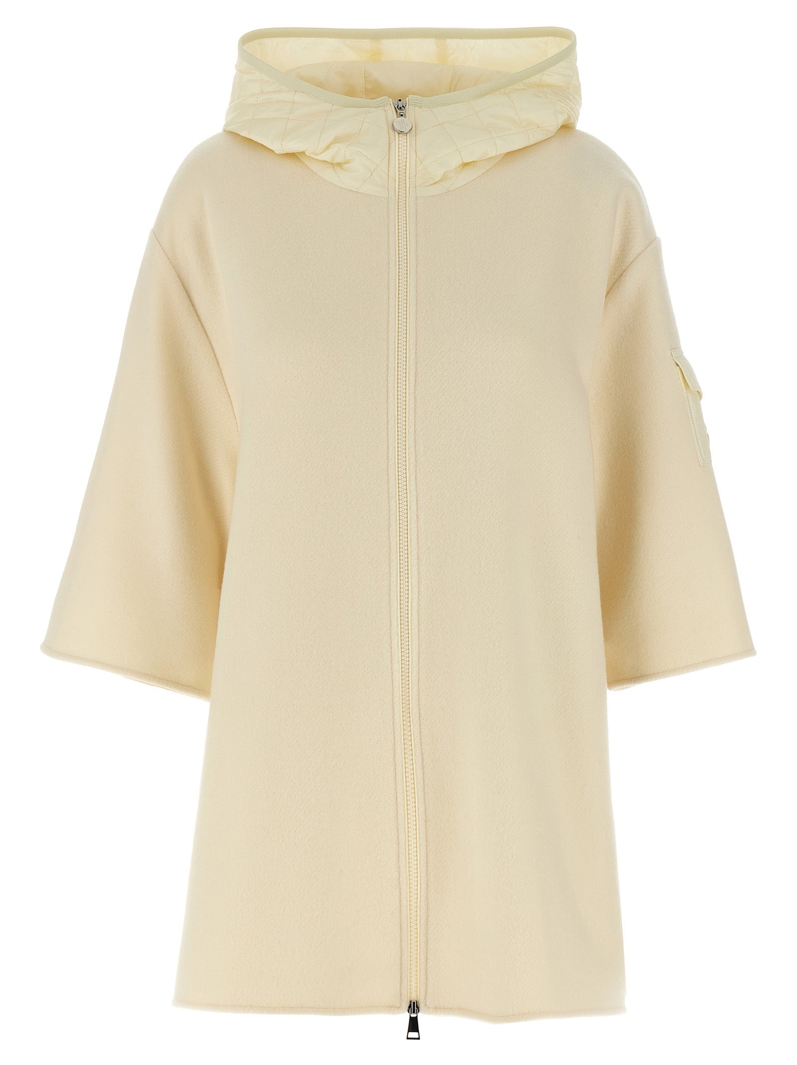 Two-Material Hood Capes White - 1