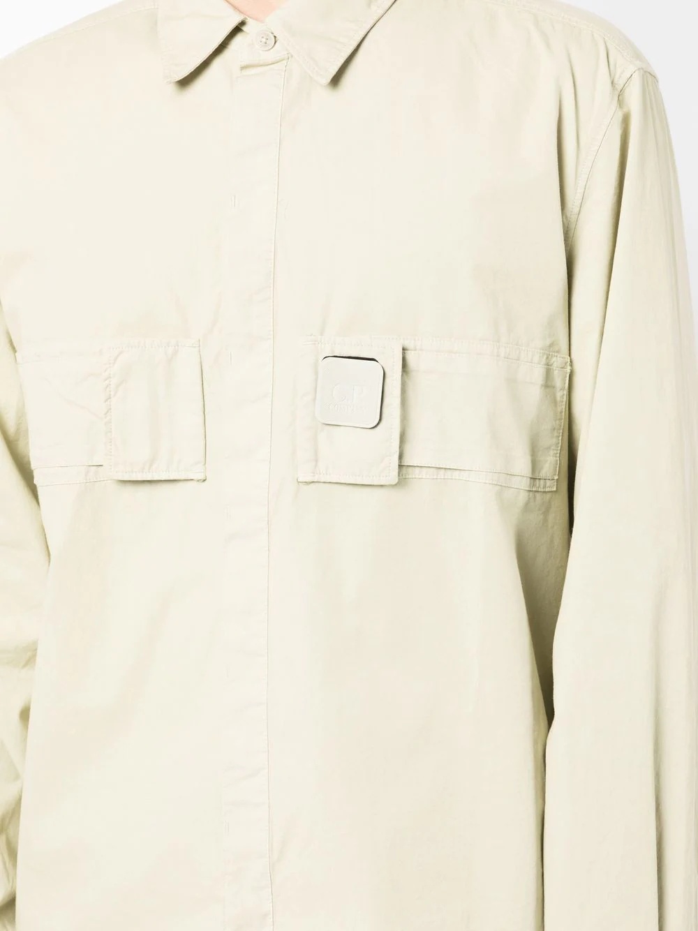 buckle-detail long-sleeved overshirt - 5