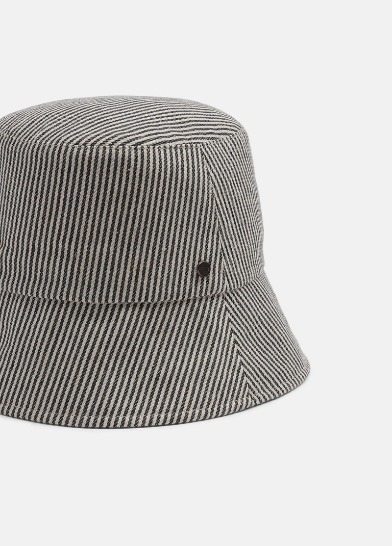 Vince Stripe Cotton Canvas Bucket Hat outlook