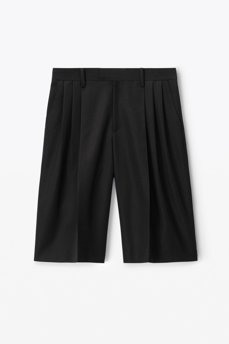 THREE PLEAT TAILORED SHORT IN WOOL BLEND 1