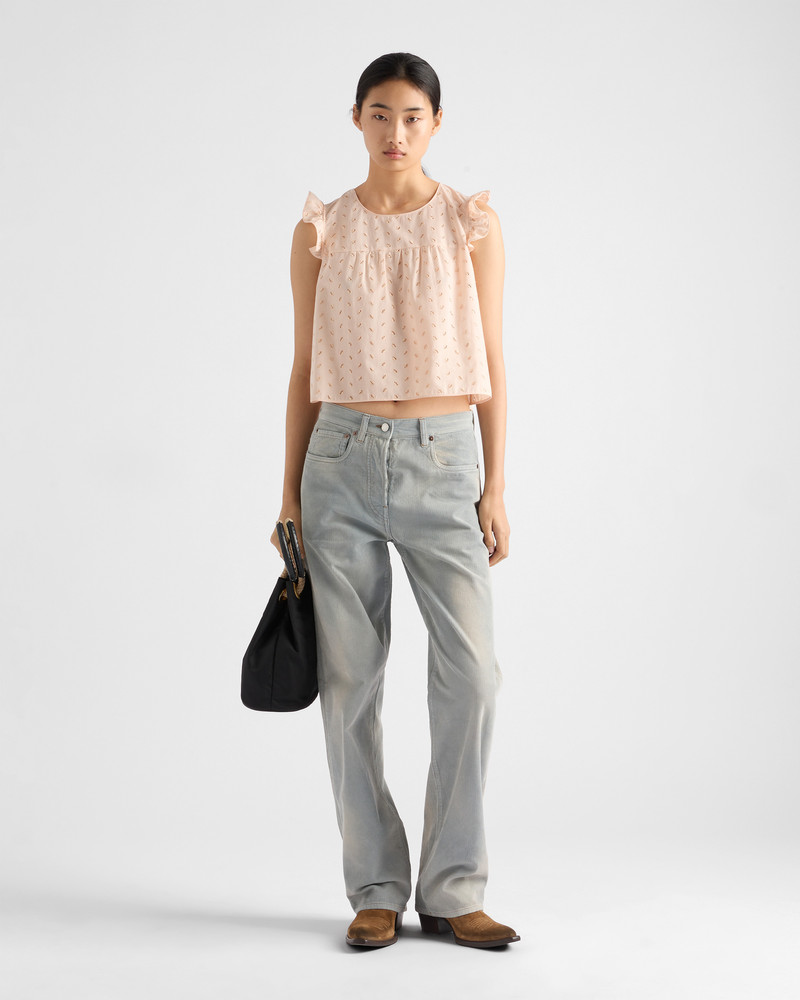 Prada Eyelet lace top outlook
