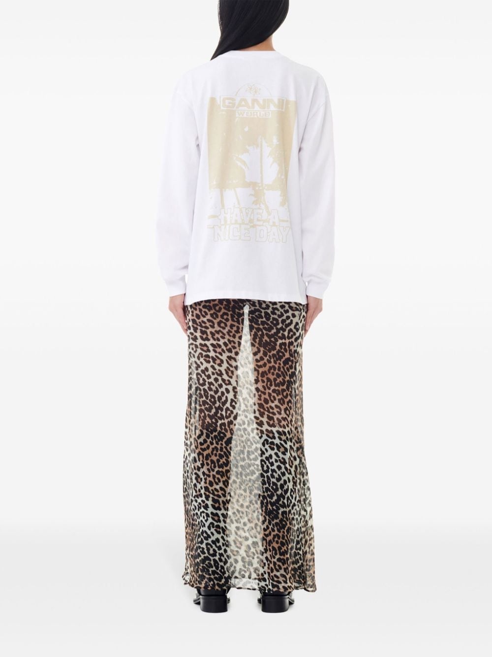 logo-print cotton sweatshirt - 4