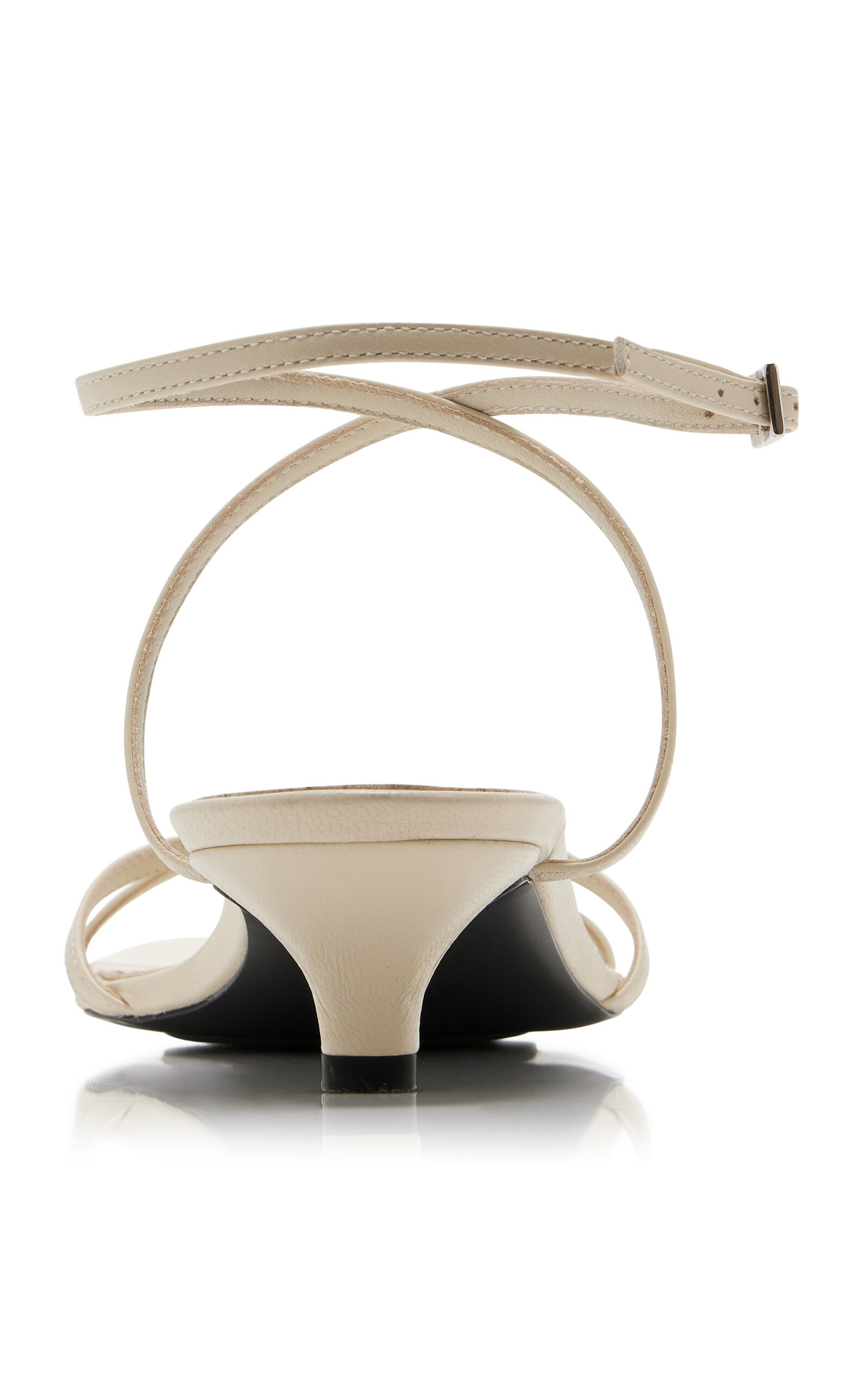 Leather Crossover Sandals white - 4