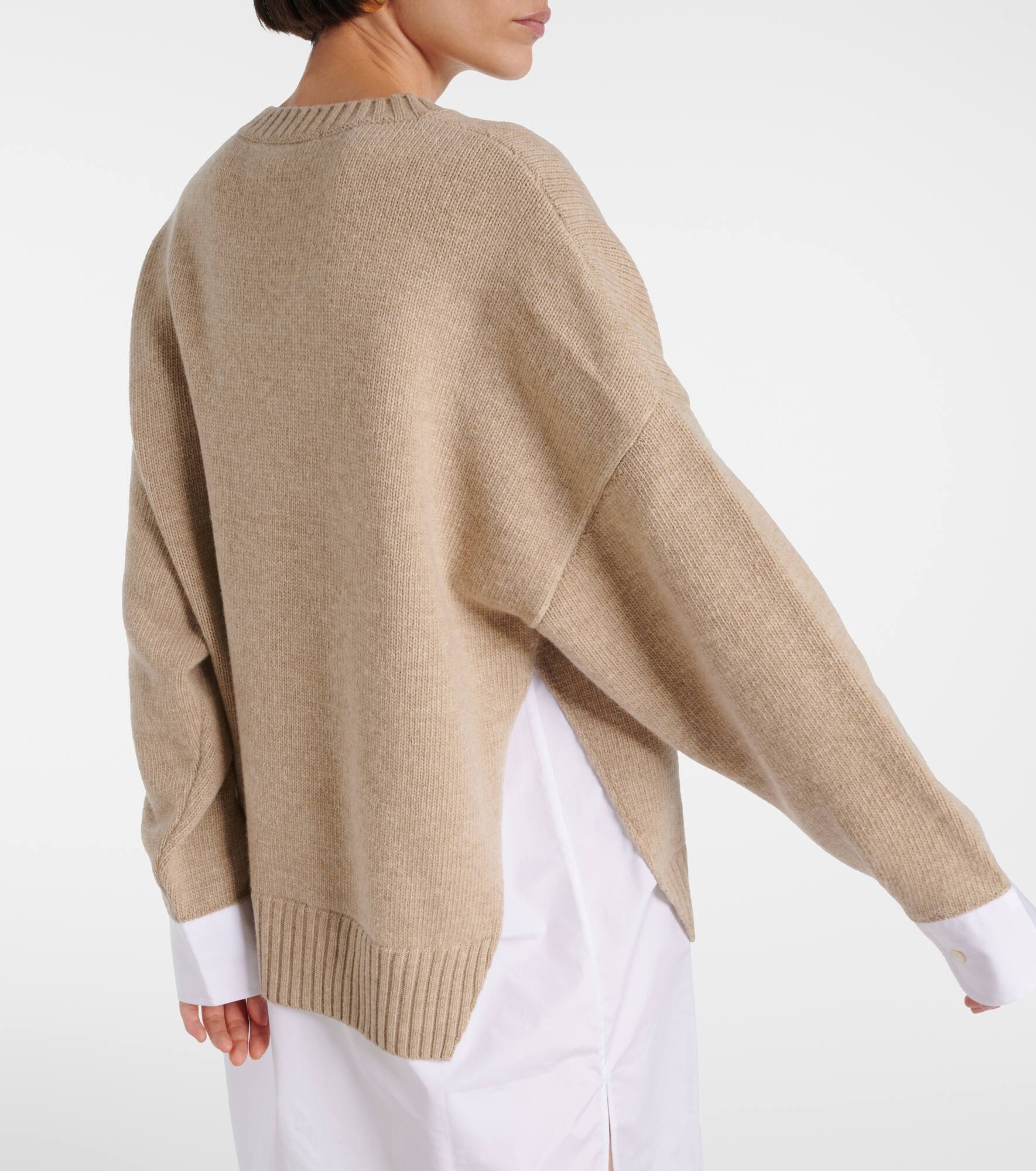 Layered virgin wool sweater - 6