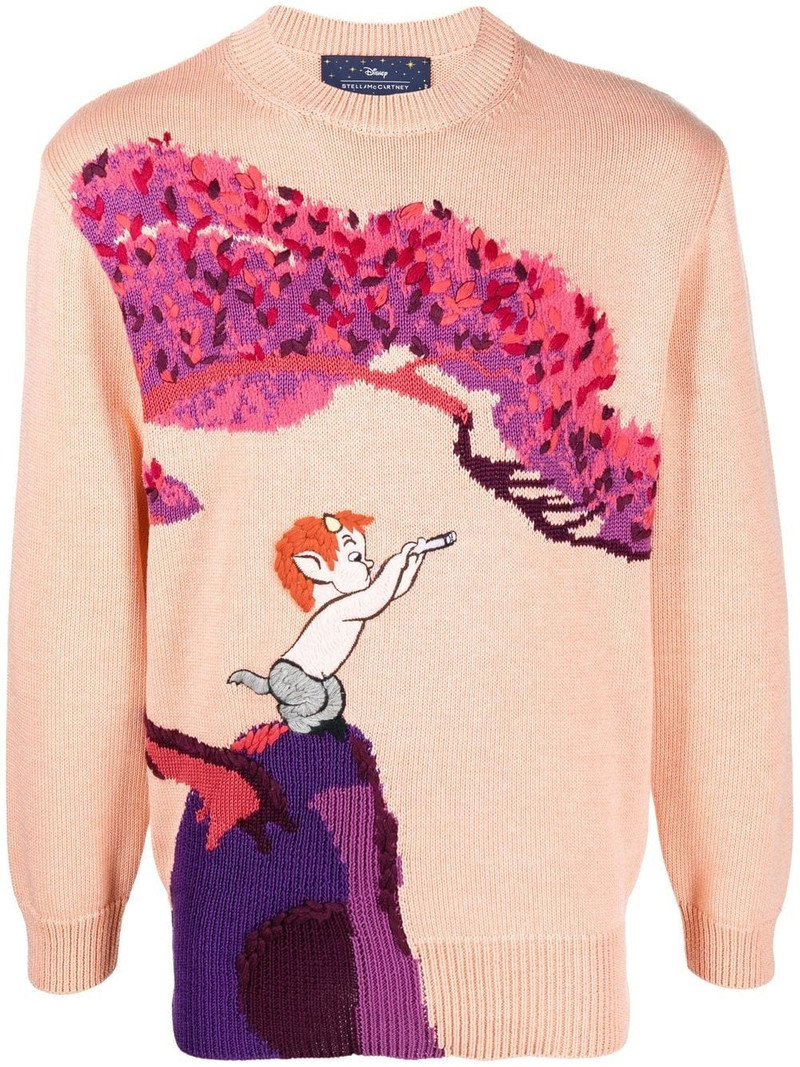 Fantasia Landscape intarsia-knit jumper 1