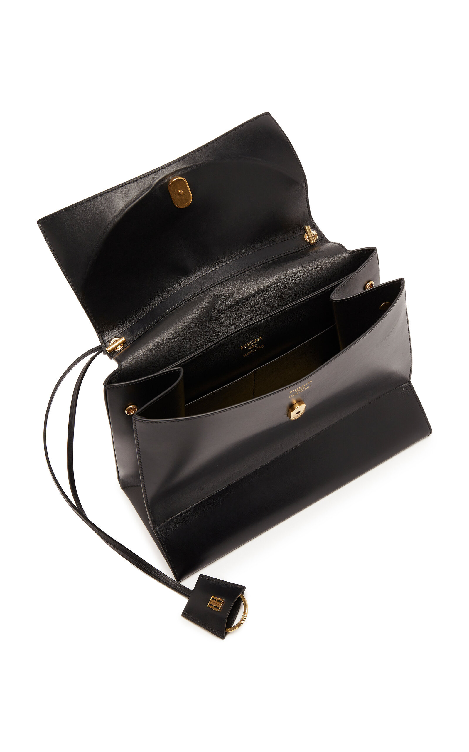 Nano Medium Leather Top Handle Bag black - 6