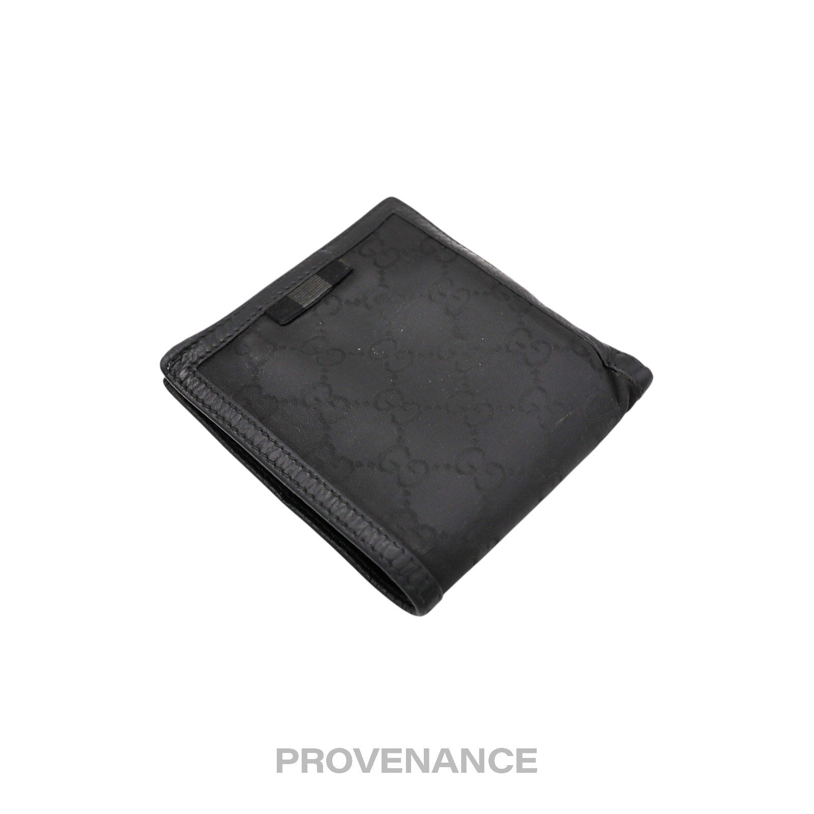 Gucci Web Bifold Wallet - GG Canvas Black Leather - 3