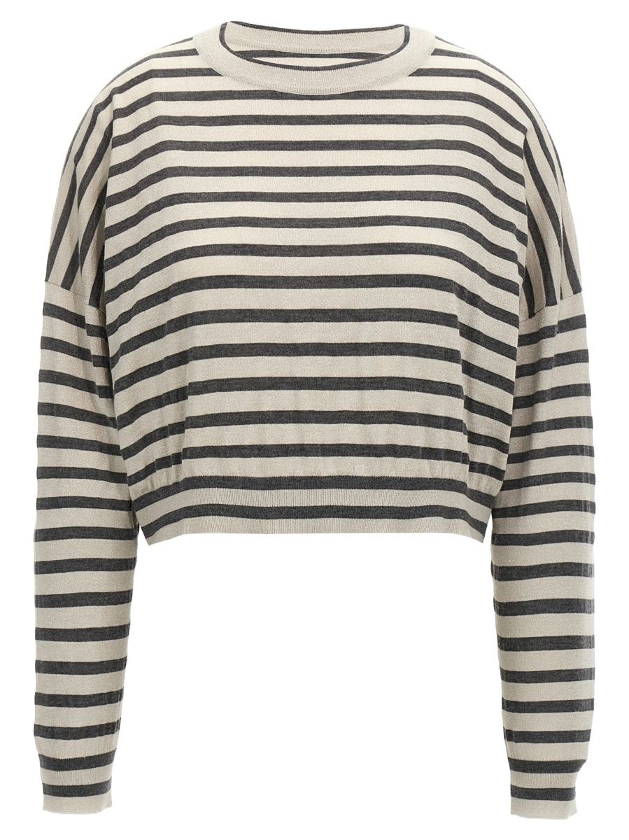 Brunello Cucinelli Lurex Stripes Sweater - 1