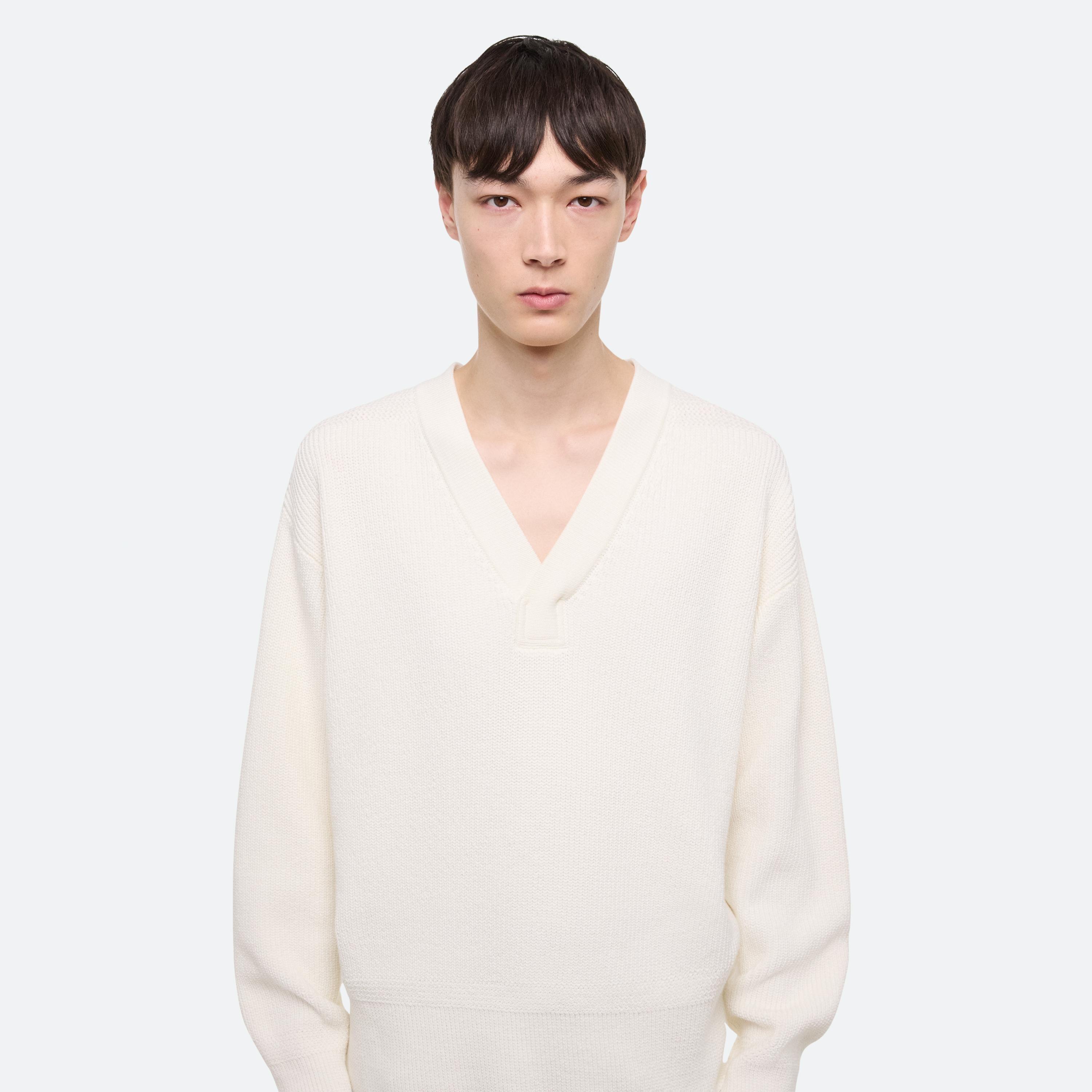 RIBBED V-NECK SWEATER - 6
