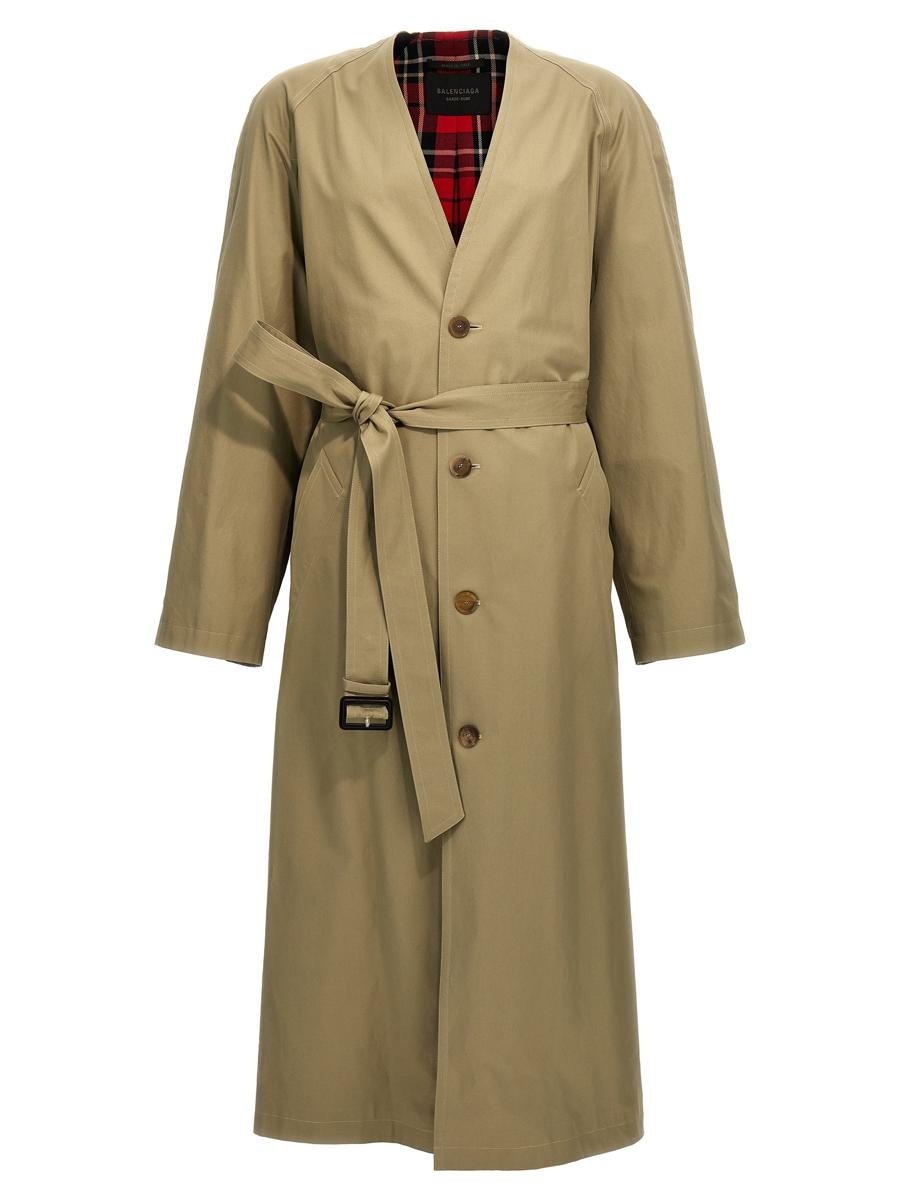 【関税込み】balenciaga Check lining oversize trench coat Balenciaga Check Lining Oversize Trench Coat | 773216TKP062801
