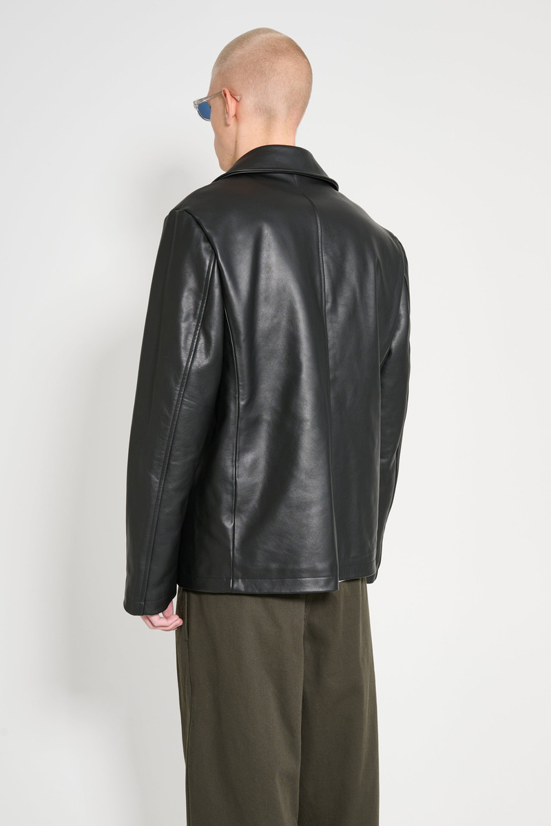 Noah NOAH INSULATED LEATHER PEACOAT BLACK outlook