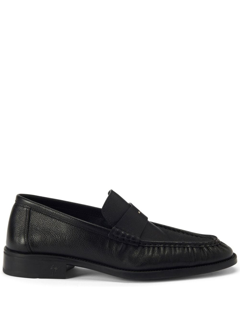 Weeston almond-toe leather loafers 1