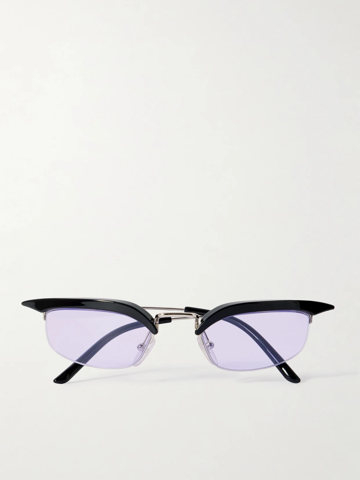 D-frame Acetate And Silver-tone Sunglasses - 1