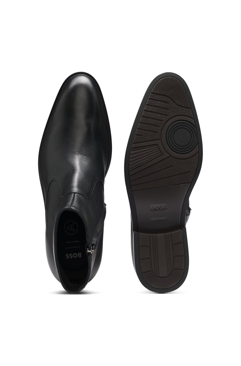 LEATHER BOOTS WITH SIDE ZIP 4