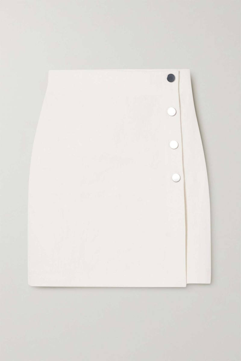 Linen-blend 미니 스커트 - 1
