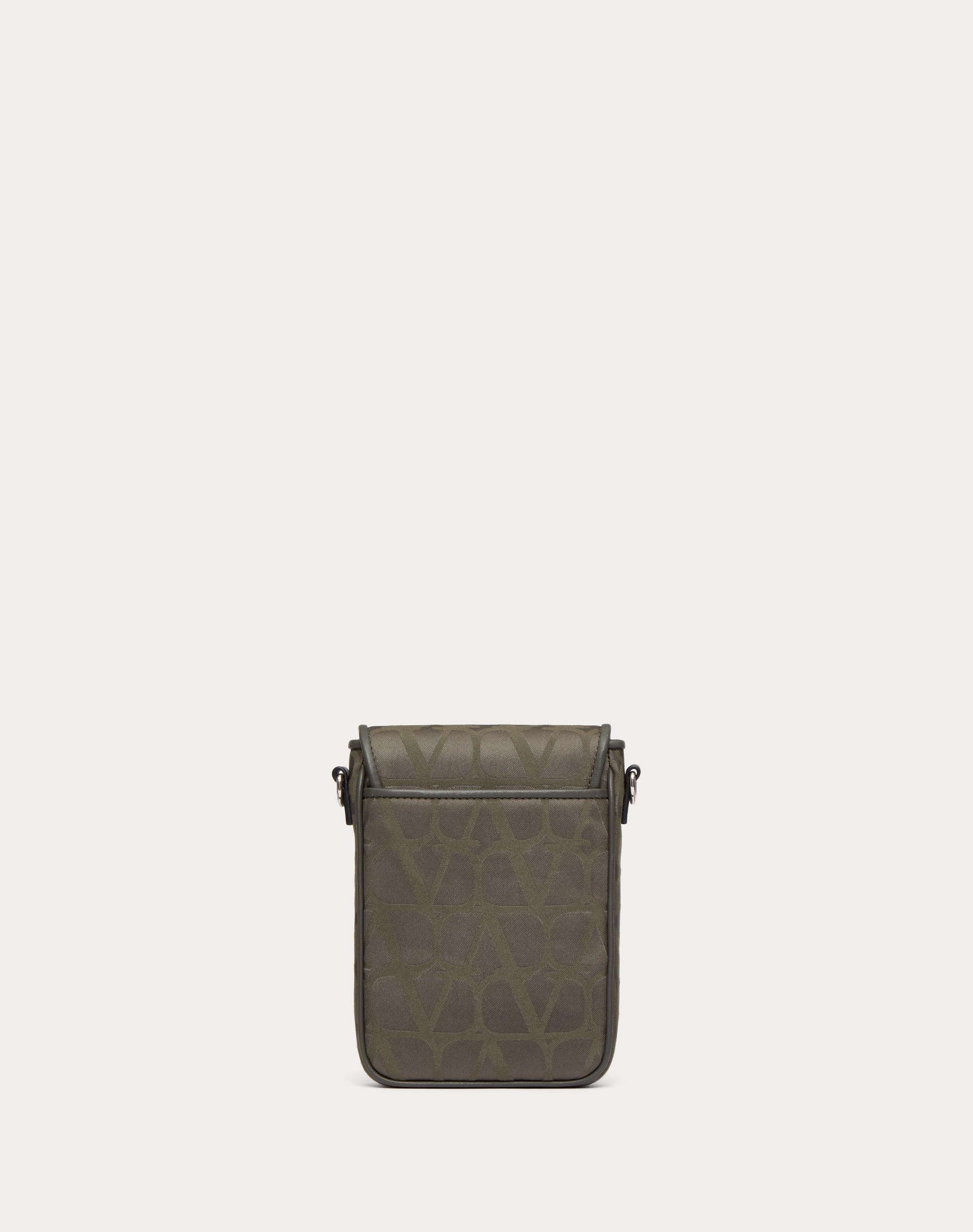 TOILE ICONOGRAPHE SHOULDER BAG IN TECHNICAL FABRIC WITH LEATHER DETAILS - 3
