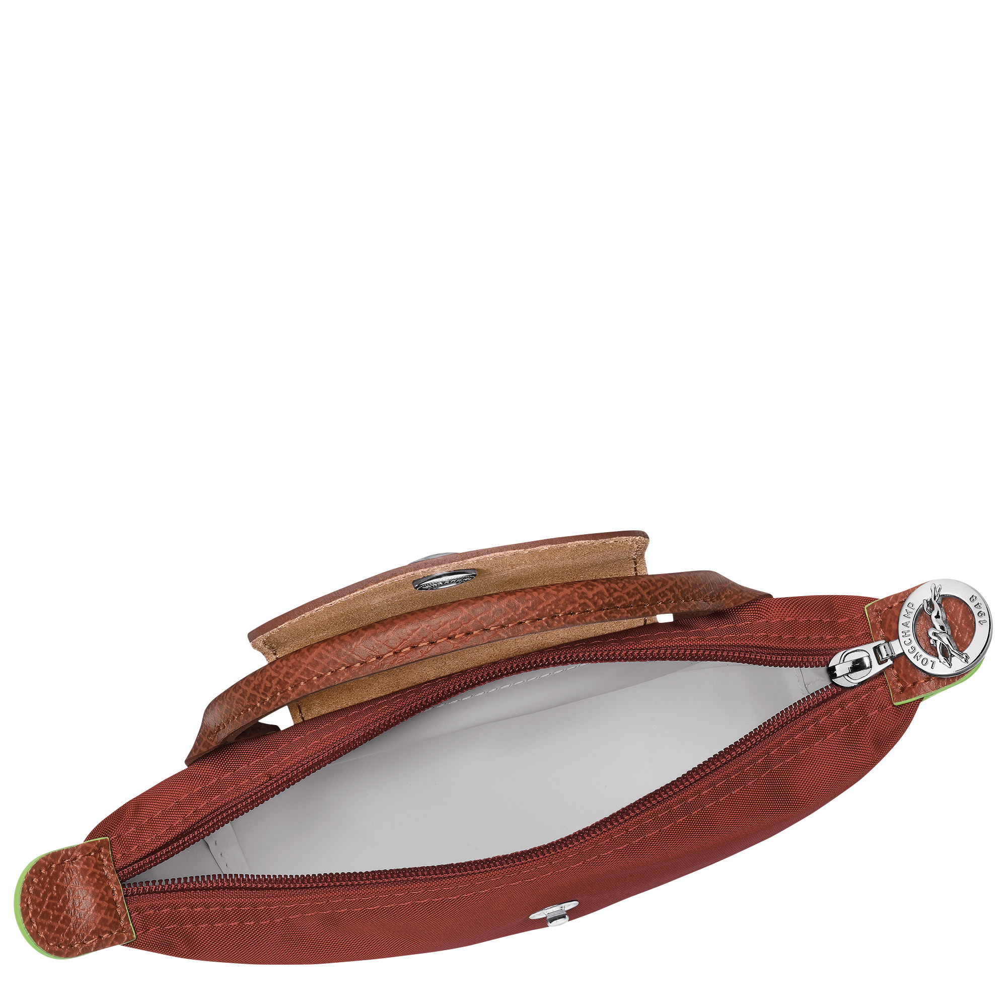 Le Pliage Green Pouch with handle Chestnut - Recycled canvas - 5