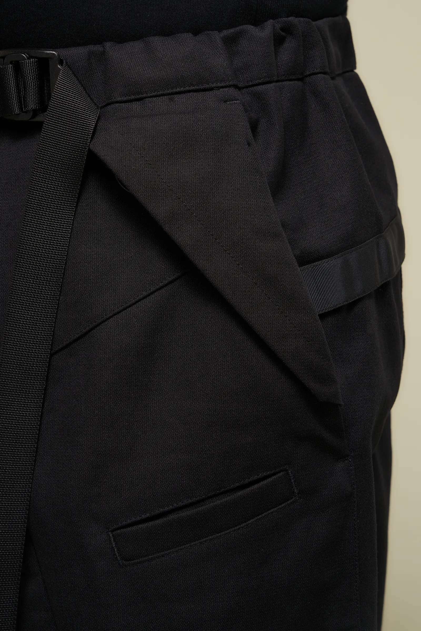 P55-KI Cotton Web Belt Vent Pants Black - 18